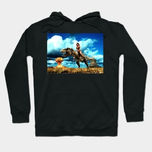 8 Bit Dinosaur Rider Hoodie